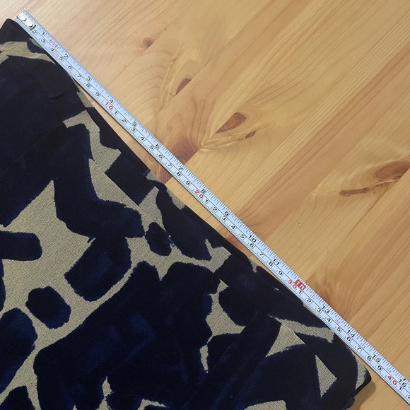 Fuzzi Jean Paul Gaultier Ruffle Mesh Midi Skirt Navy Ivory Abstract Print Medium - Picture 5 of 8